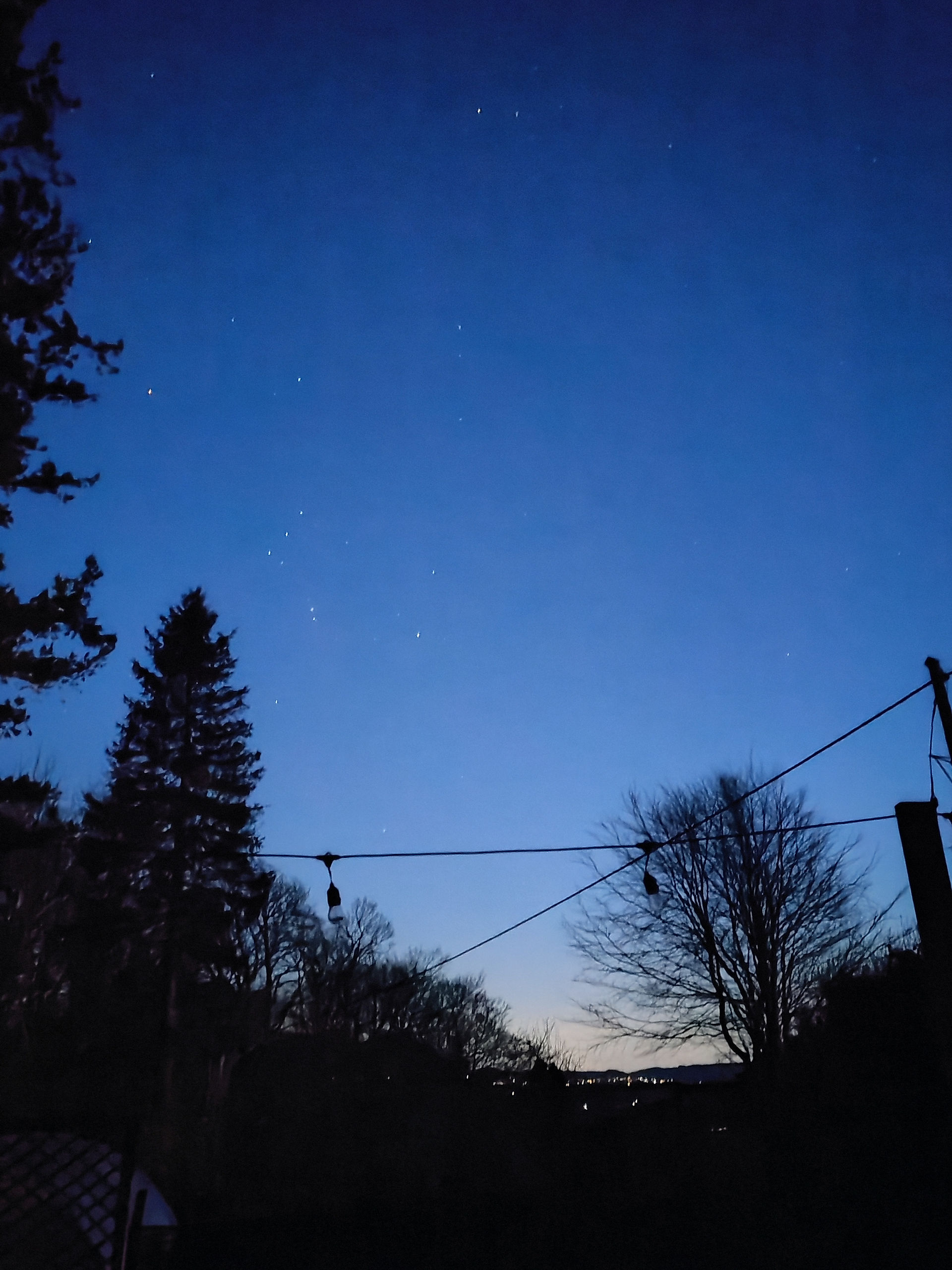 Constellations in night sky over Bask wild Sauna