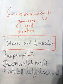 Wünsche der Genossenschaftsmitglieder