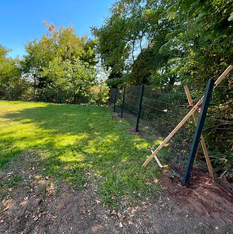 Doppelstab Matten zaun aufgebaut in Schönenberg-Kübelberg durch Momber Zaunbau