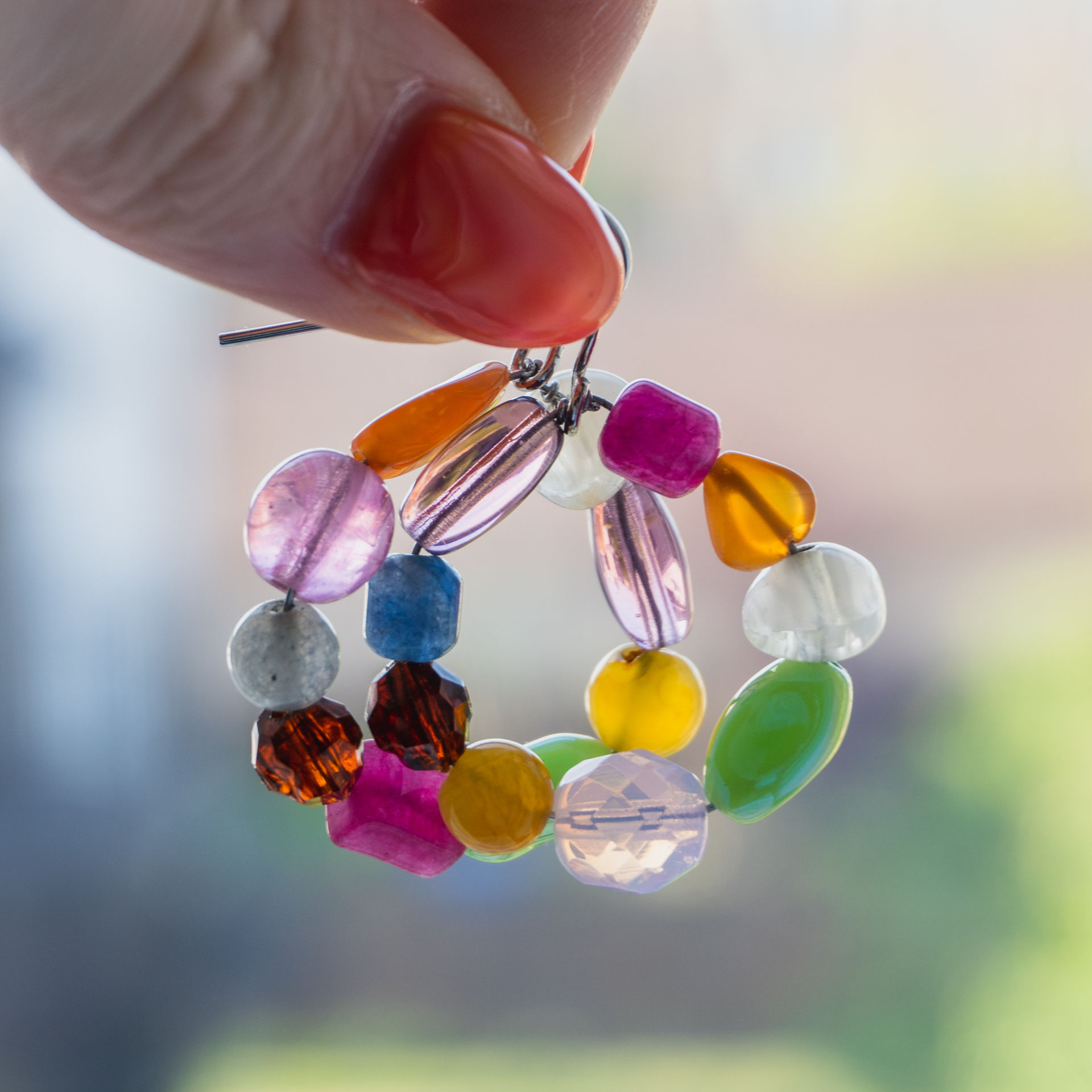 Candy Glass Hoops