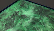 green apple epoxy floor with black highlights