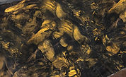 Abstract black and gold epoxy resin floor