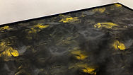 Black and yellow epoxy floor coating