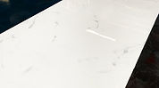 White epoxy floor with silver highlights