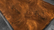 Stunning Epoxy Coffee with black and brass highlights