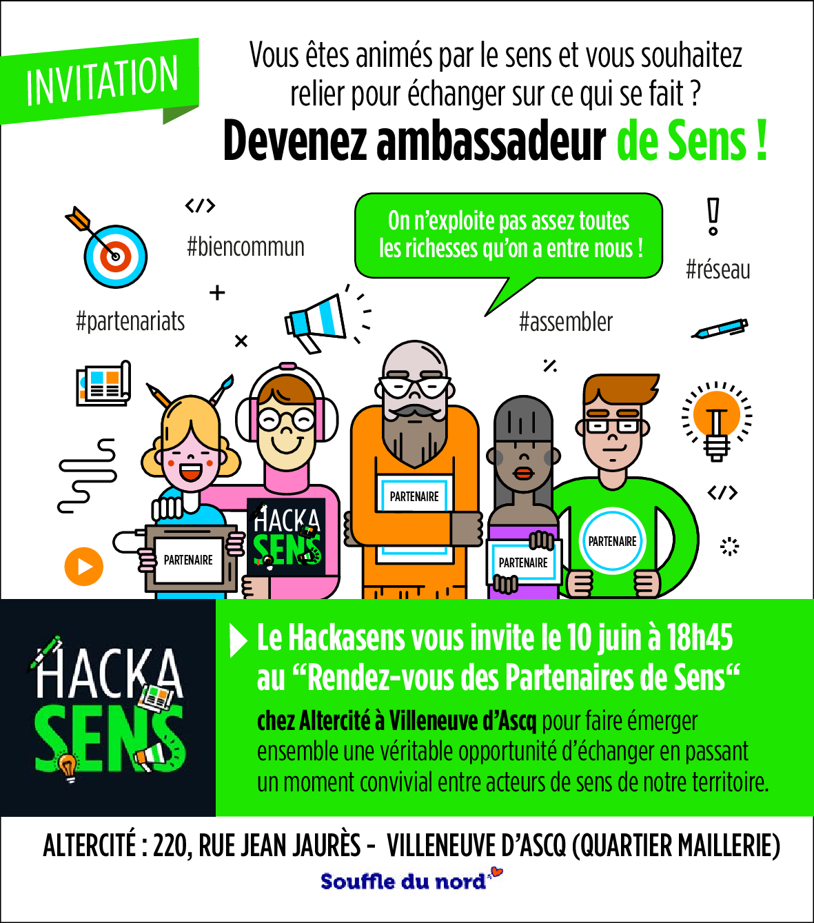 Soirée des partenaires de sens du Hackasens
