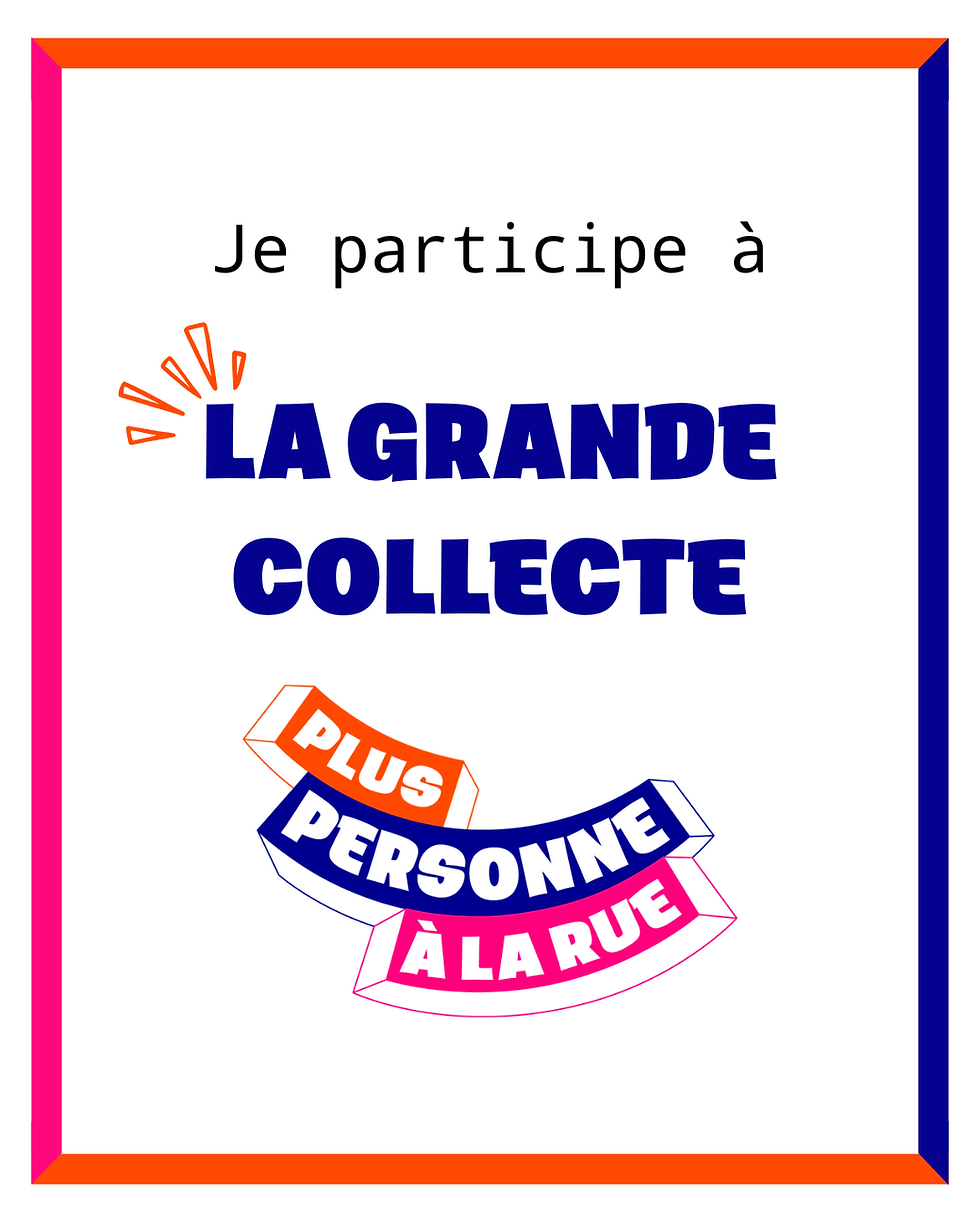 Visuel kit de communication pour la grande collecte Plus personne à la rue