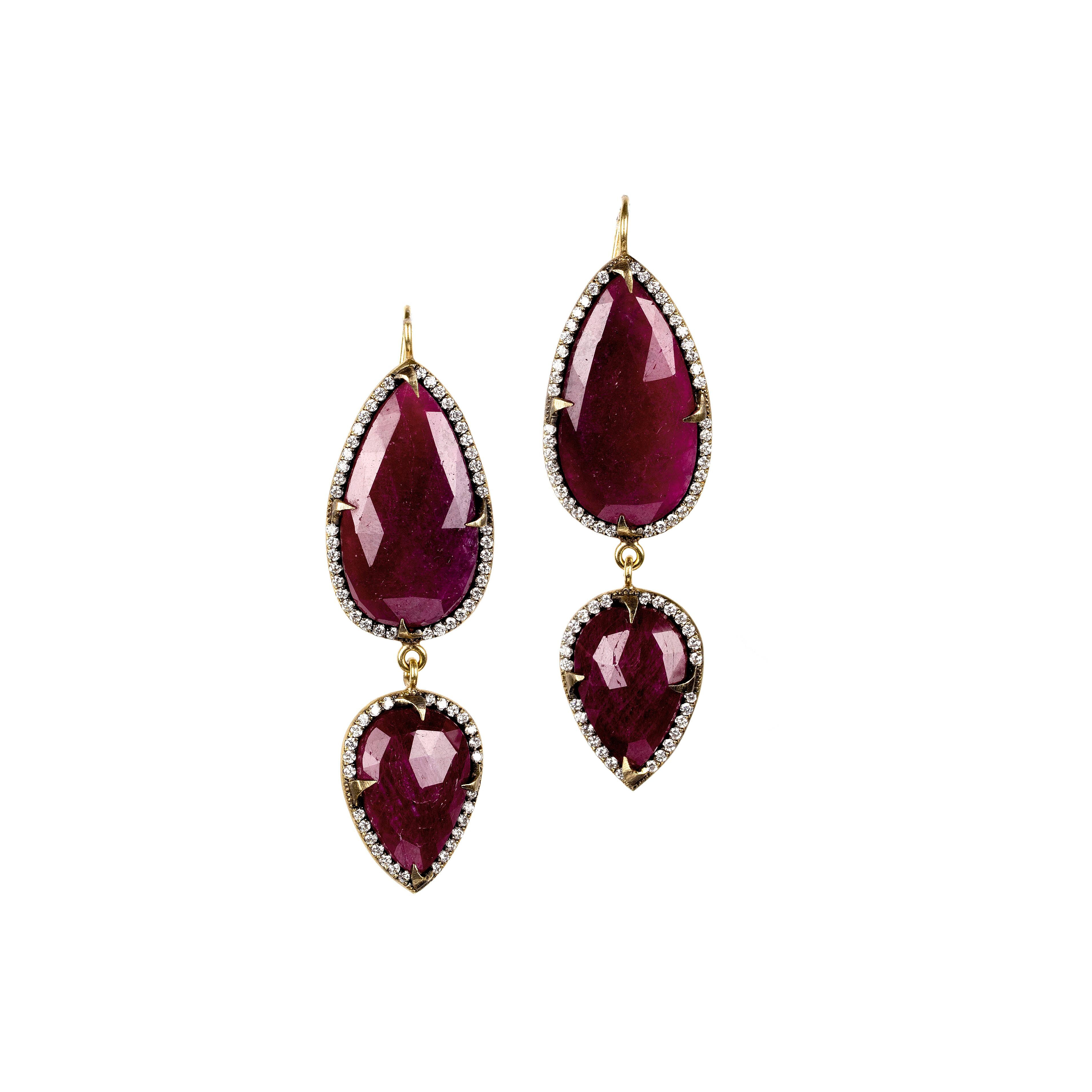 Ruby Drop Earrings