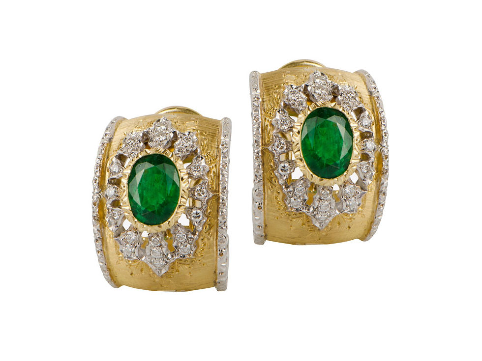 Buccellati Emerald Earrings