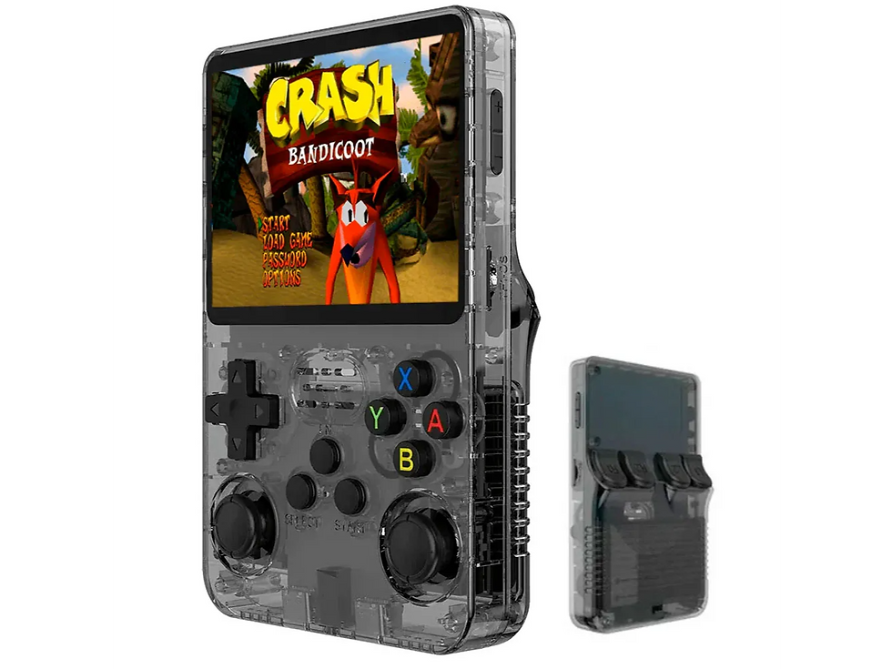 Miniatura: Console de jogos retrô portátil R36S + de 15 mil jogos -Preto