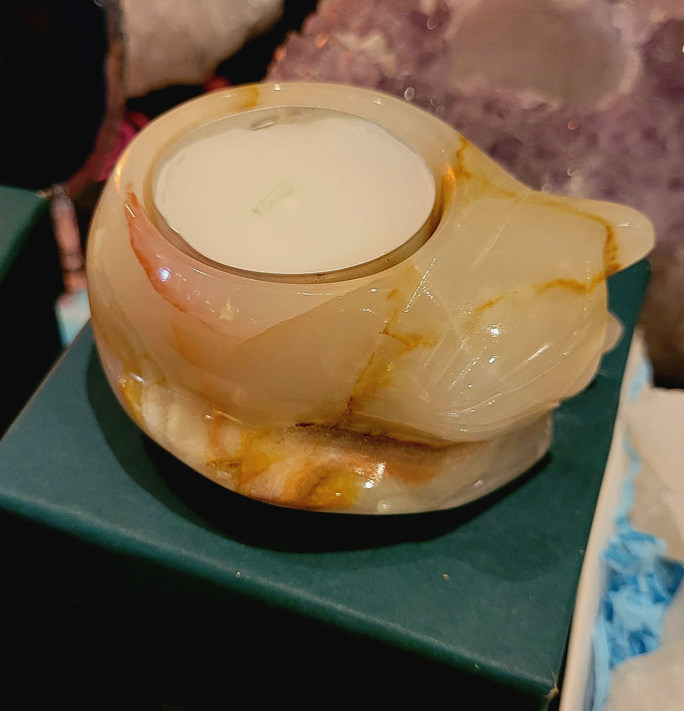 Thumbnail: Onyx Cat Tea Light Holders