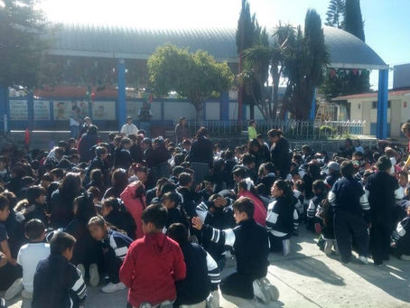 Se lleva acabo el macro simulacro 2019 en el municipio donde Teolocholco 