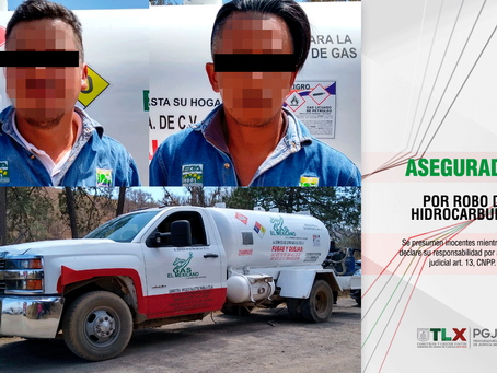 ASEGURA PGJE A DOS IMPUTADOS POR CARGAR Y REPARTIR GAS ILEGAL