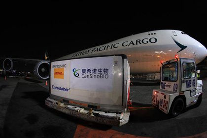 LLEGAN A MÉXICO DOS MILLONES DE DOSIS DE LA VACUNA CHINA CANSINO