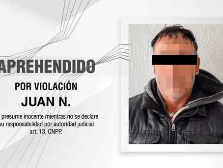 APREHENDE PGJE A IMPUTADO POR VIOLACIÓN