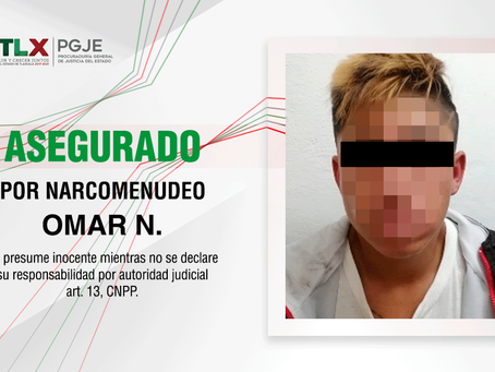 ASEGURA PGJE A IMPUTADO POR DELITOS CONTRA LA SALUD