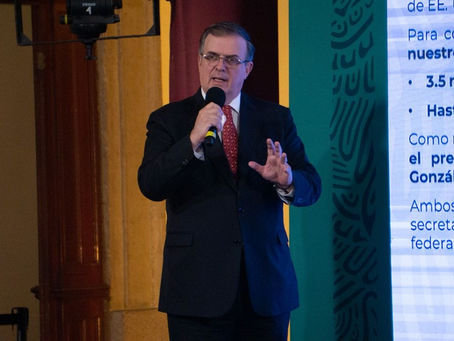 ENVÍO DE VACUNAS POR PARTE DE EU SERÁ DE 8.5 MILLONES: EBRARD