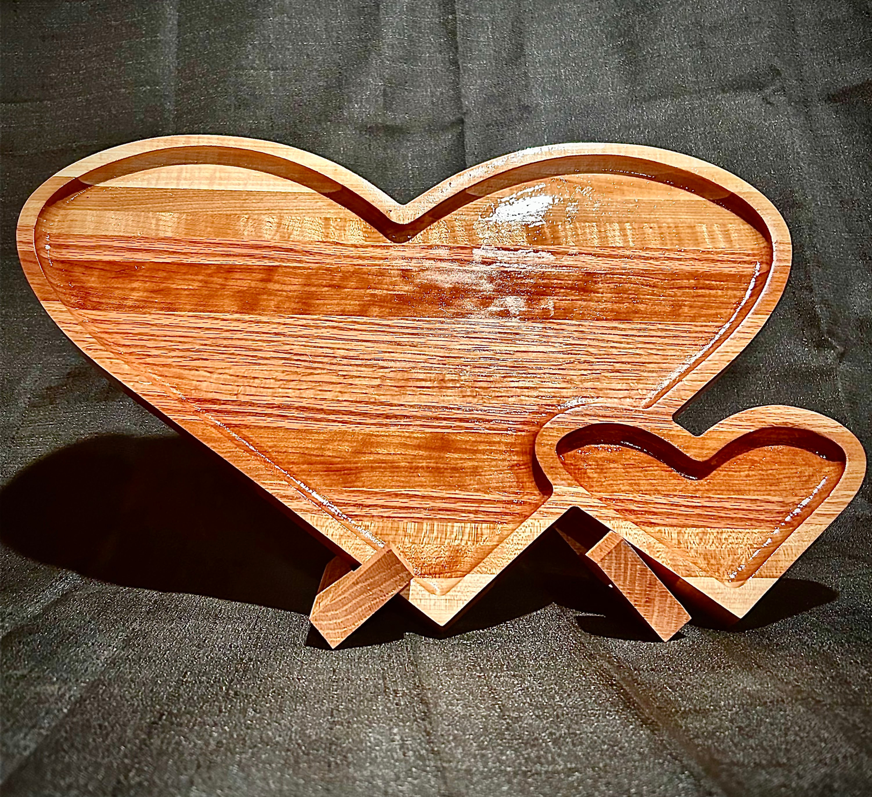 Double Hearts Charcuterie Board