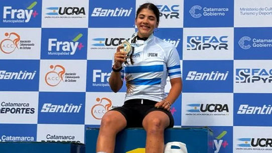 Maríanella Salomón, del patín carrera a campeona Argentina de Ciclismo Ruta