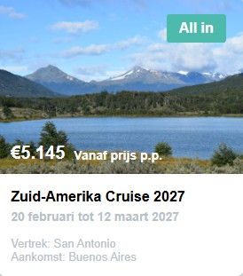 Zuid Amerika 20 februari tot 12 maart 2027