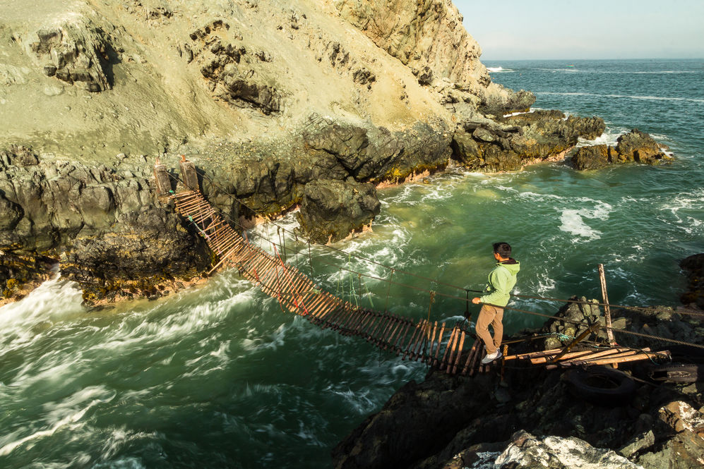 Puente colgante.