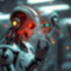 Create an image depicting finding solutions in an AI robotic world..jpg