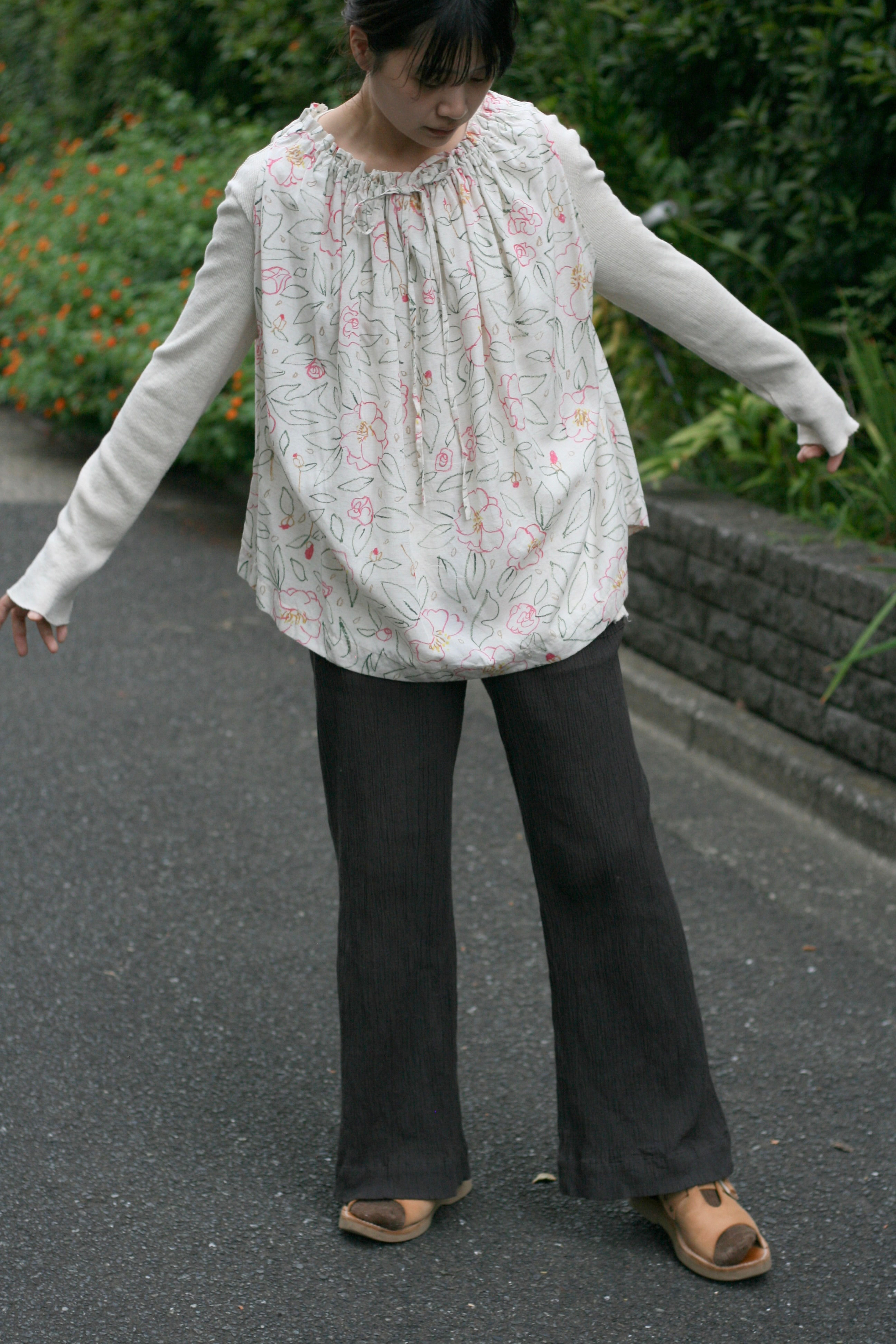 cotton banana yoryu loose pants