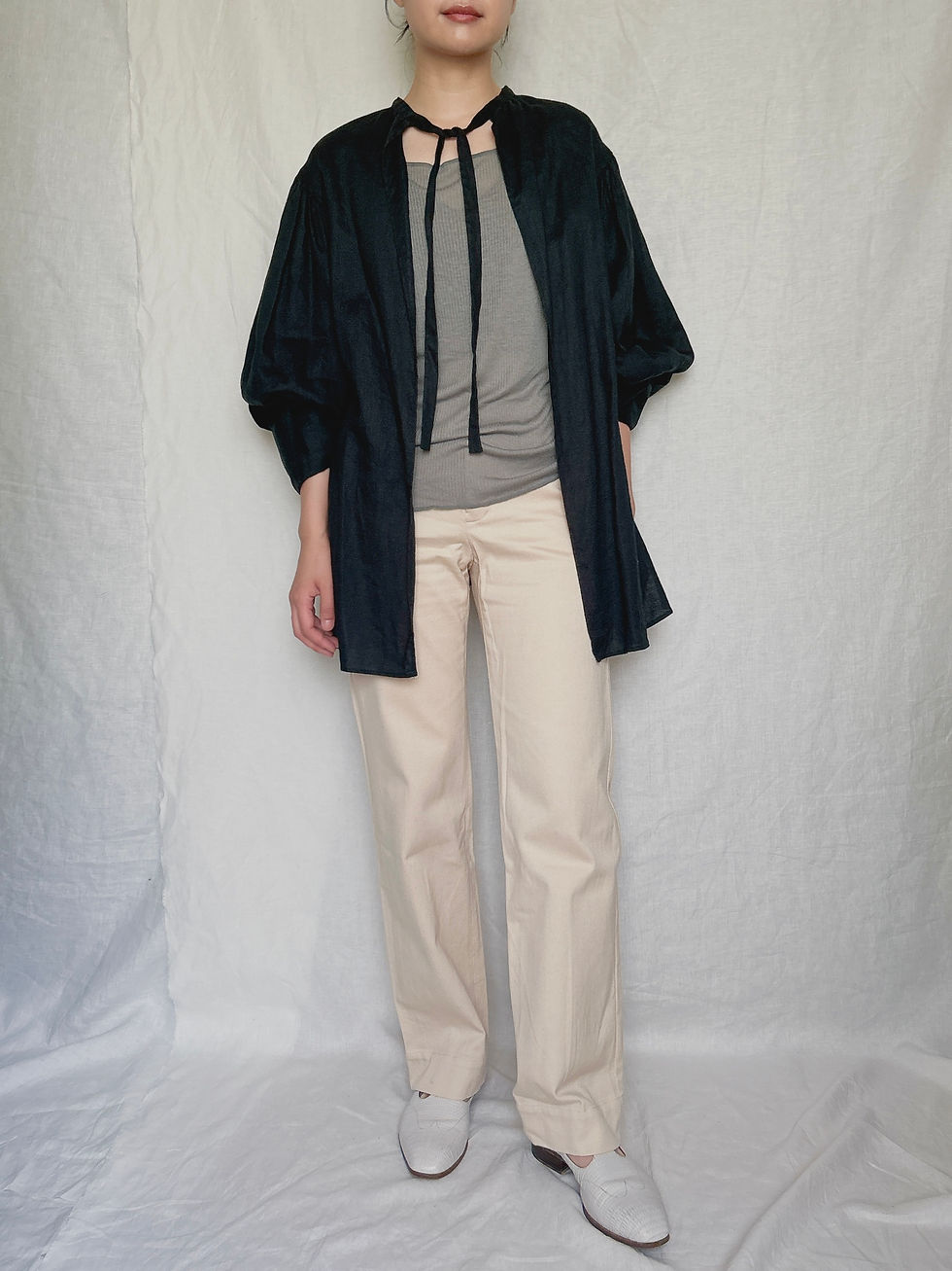 サムネイル： cotton twill straight pants