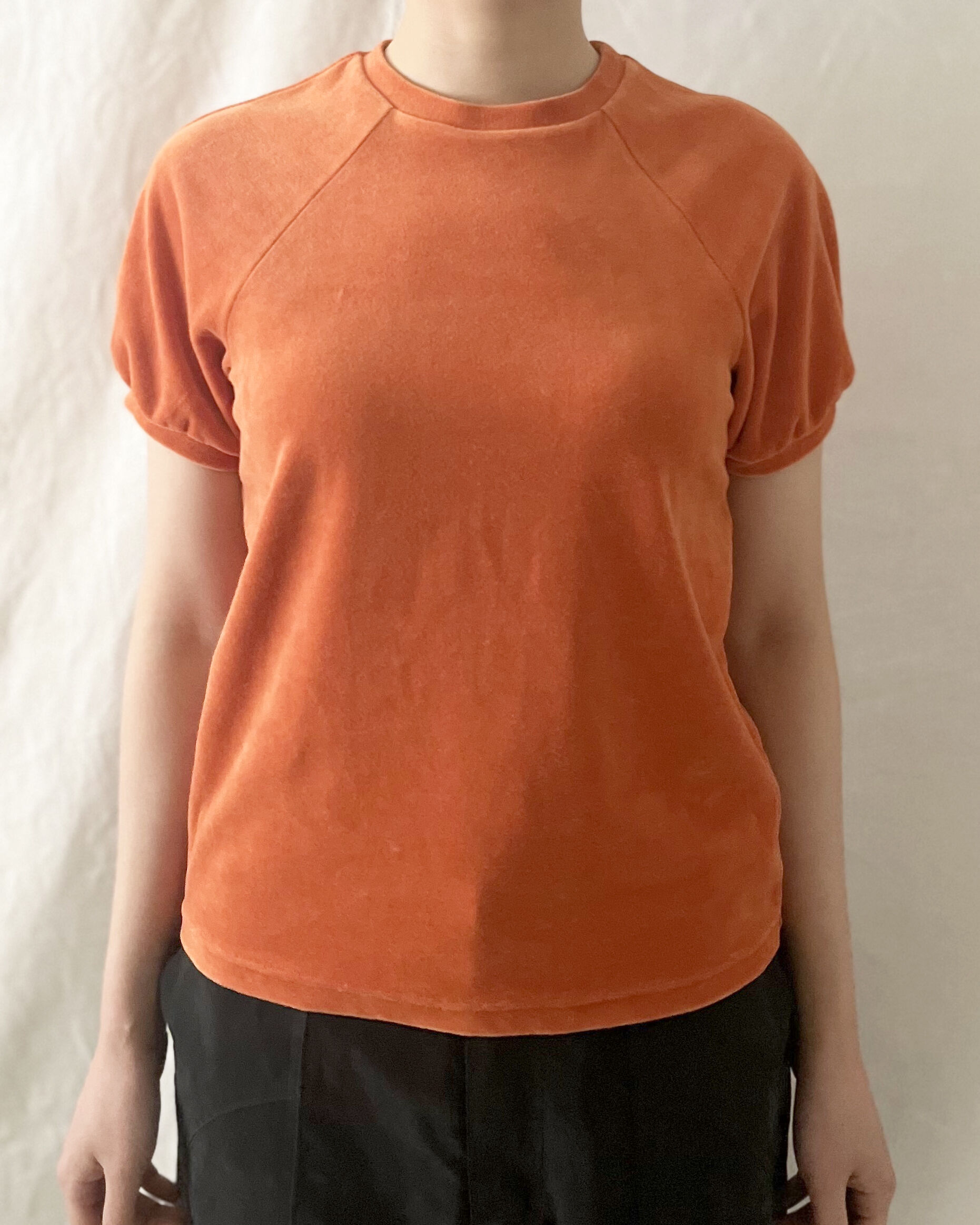 cotton velour raglan compact tee