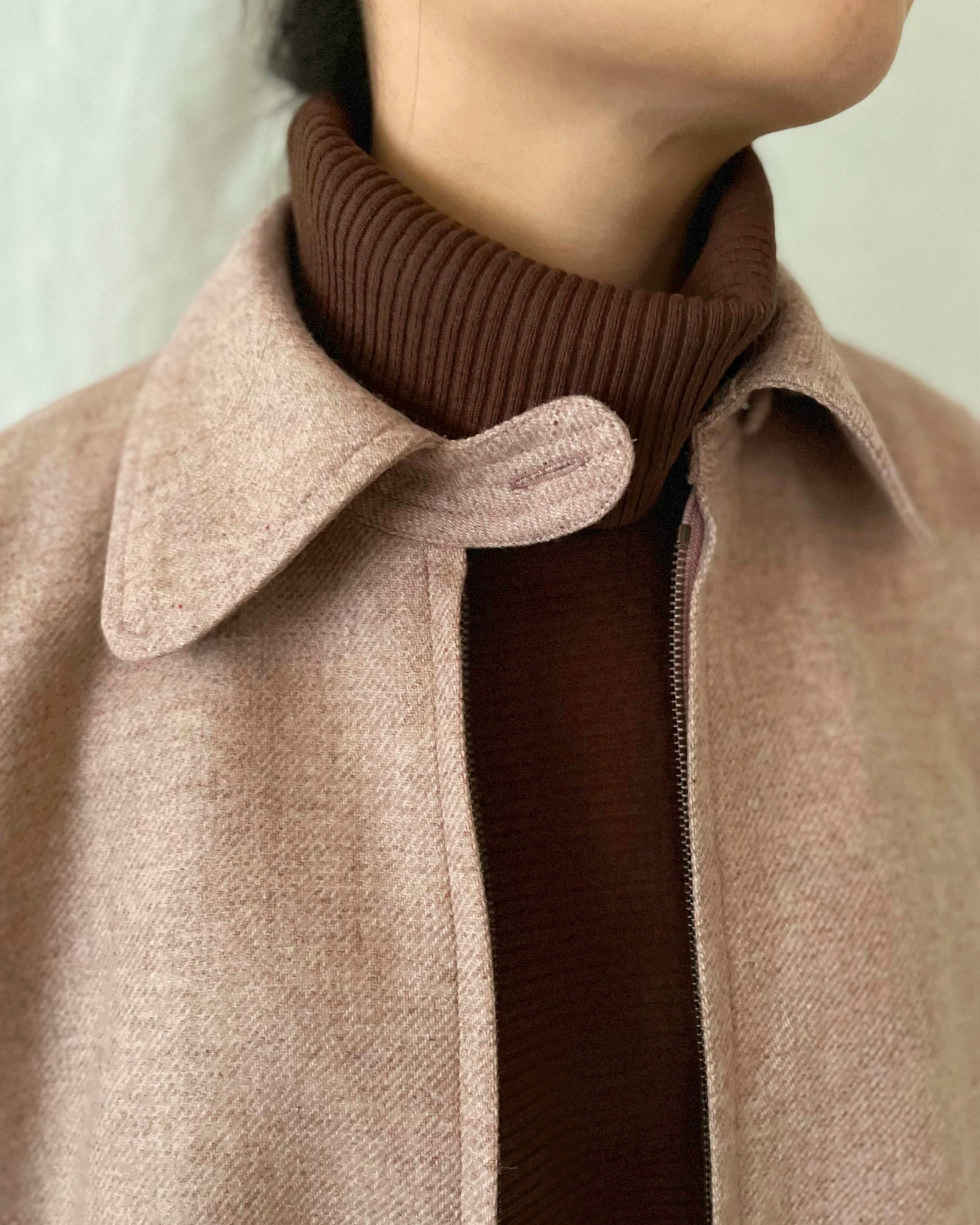 re-wool zip up blouson