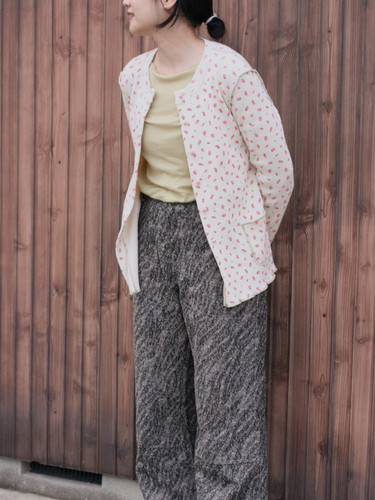 kobana ga saita” printed rib cardigan | KÉ SHOP