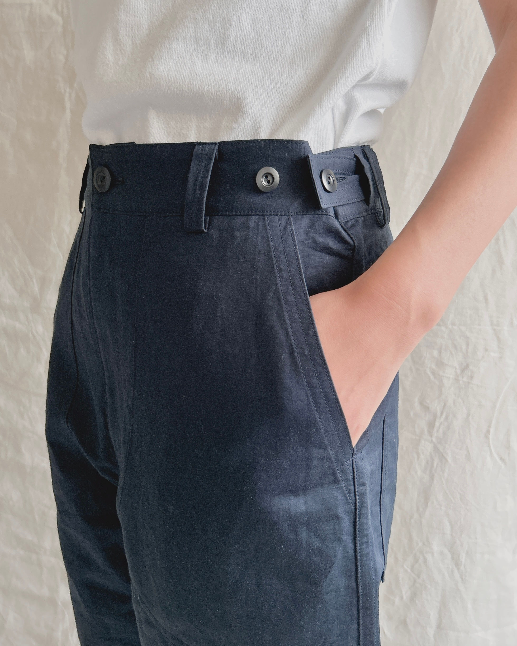 silky twill work pants
