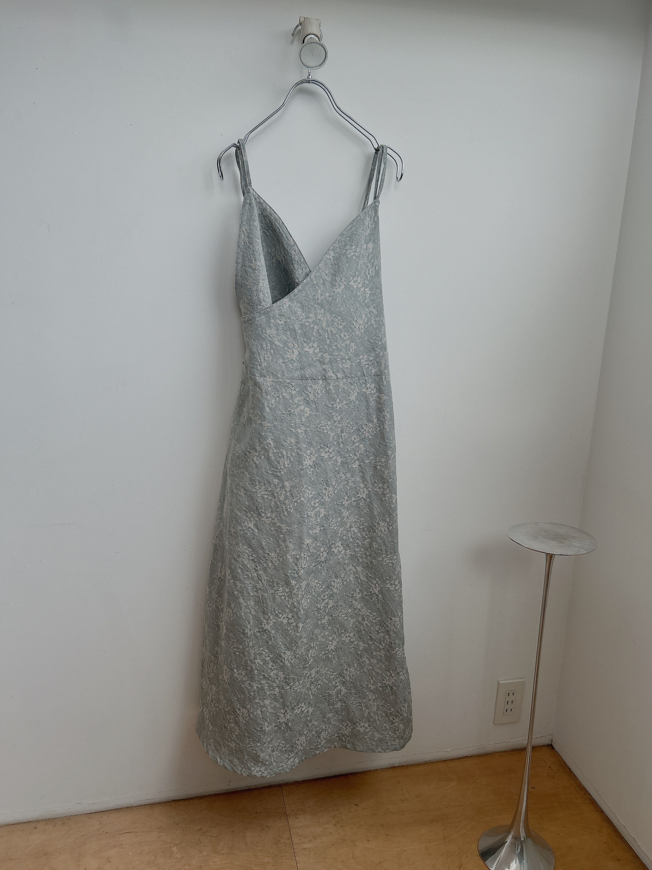 "refraction" jacquard wrap dress