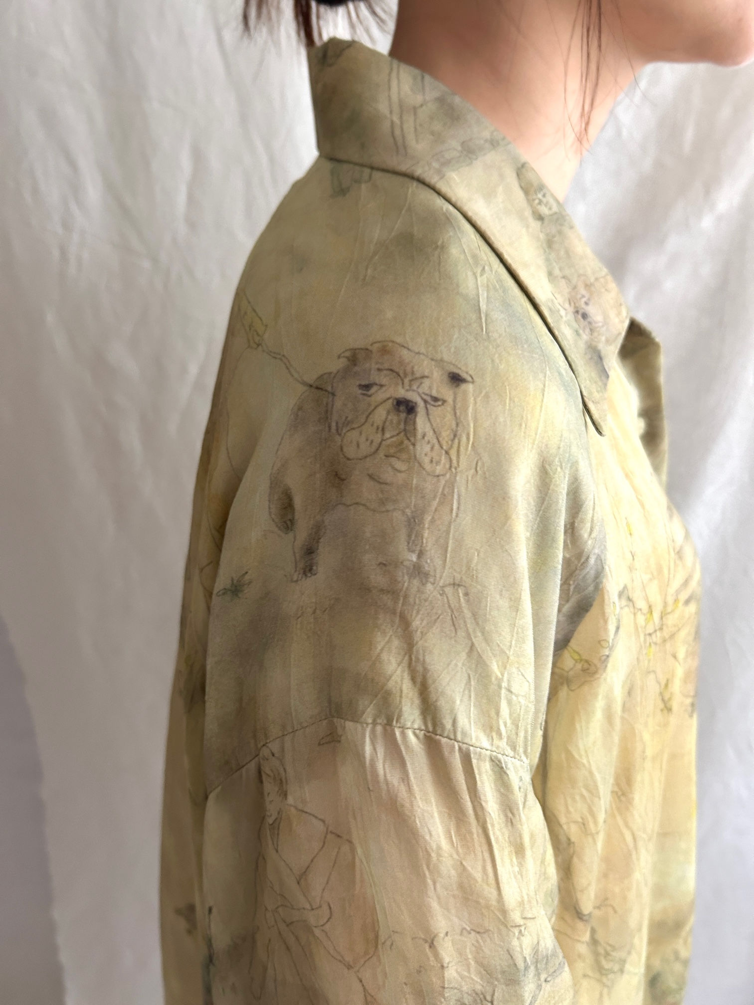Ikegami life printed loose shirt
