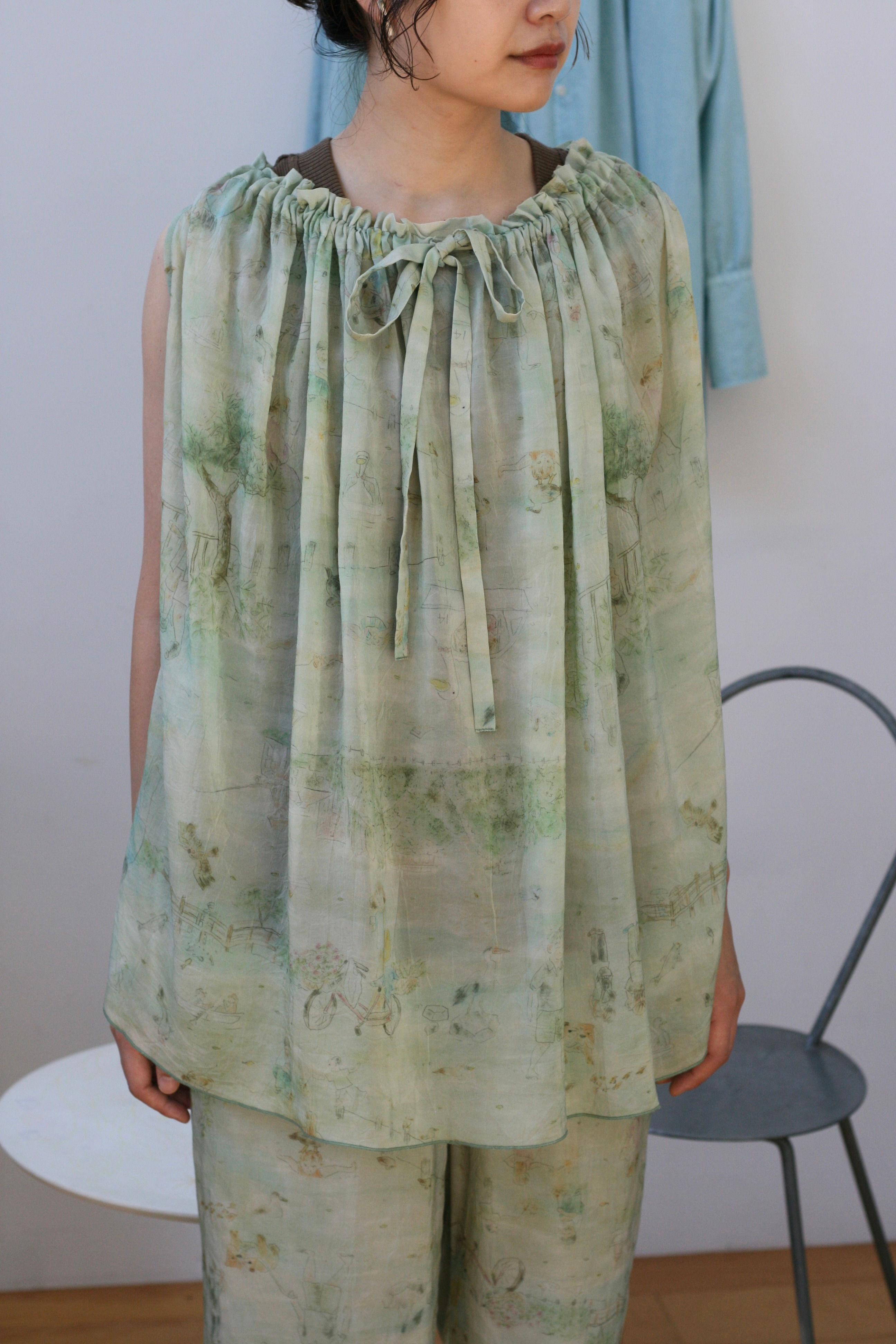 【27SS予約商品】"ikegami life 2" drawstring top