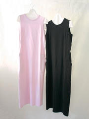 sleeveless cut sewn dress