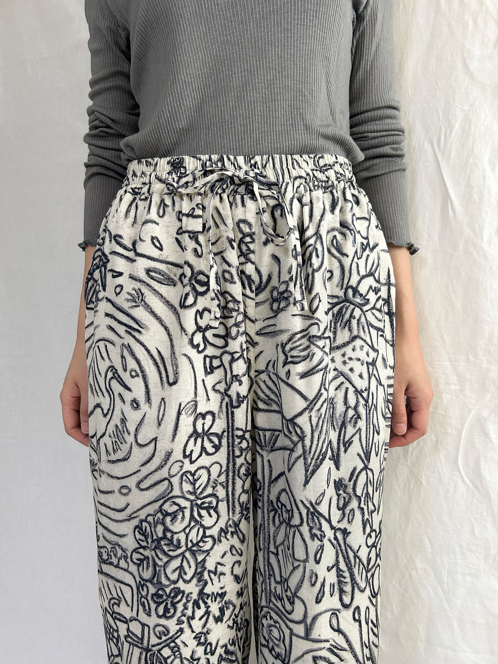 "kinounotsuduki" printed pants
