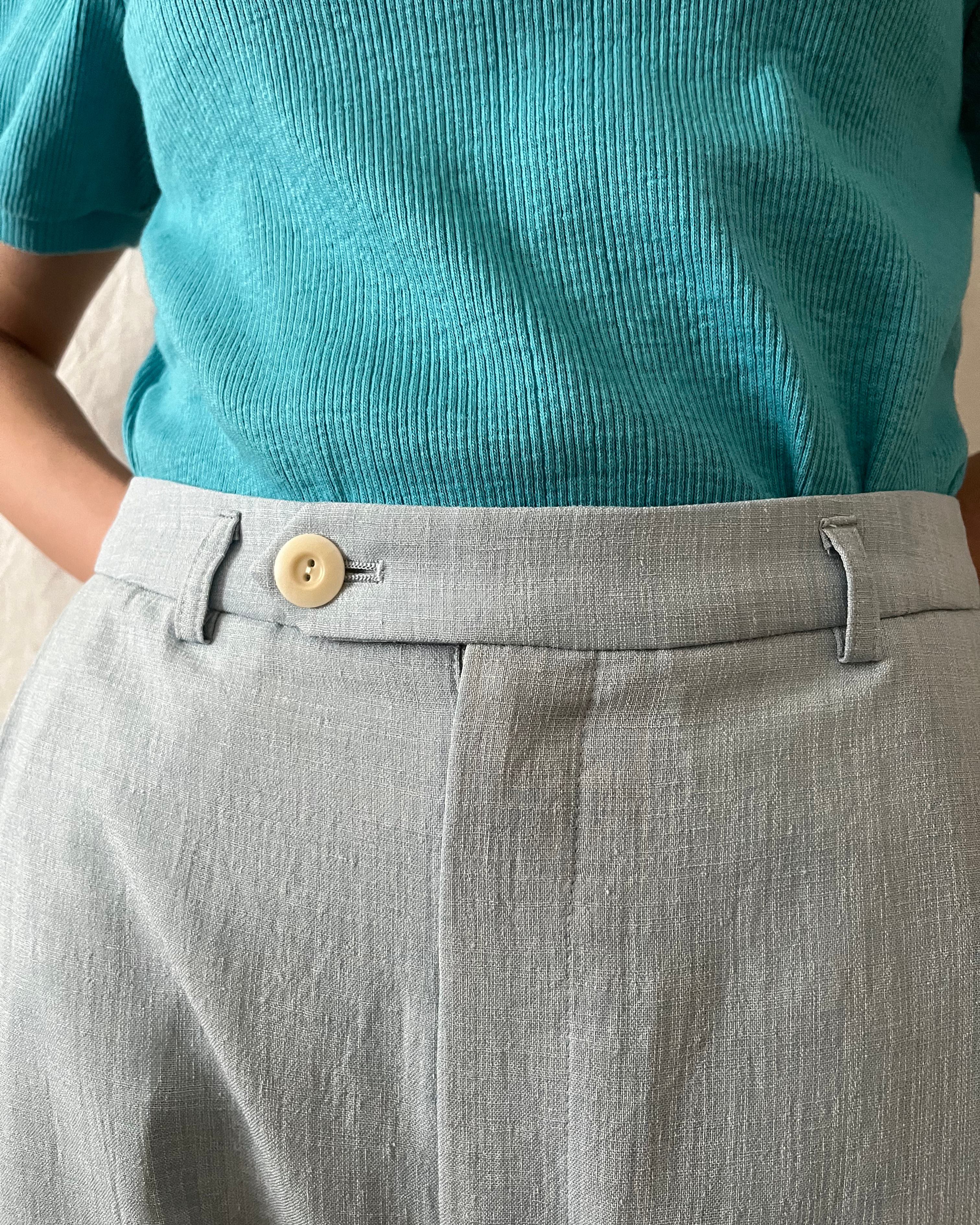 1 tuck wide straight pants