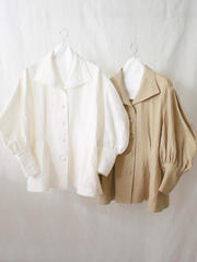 volume sleeve linen jacket