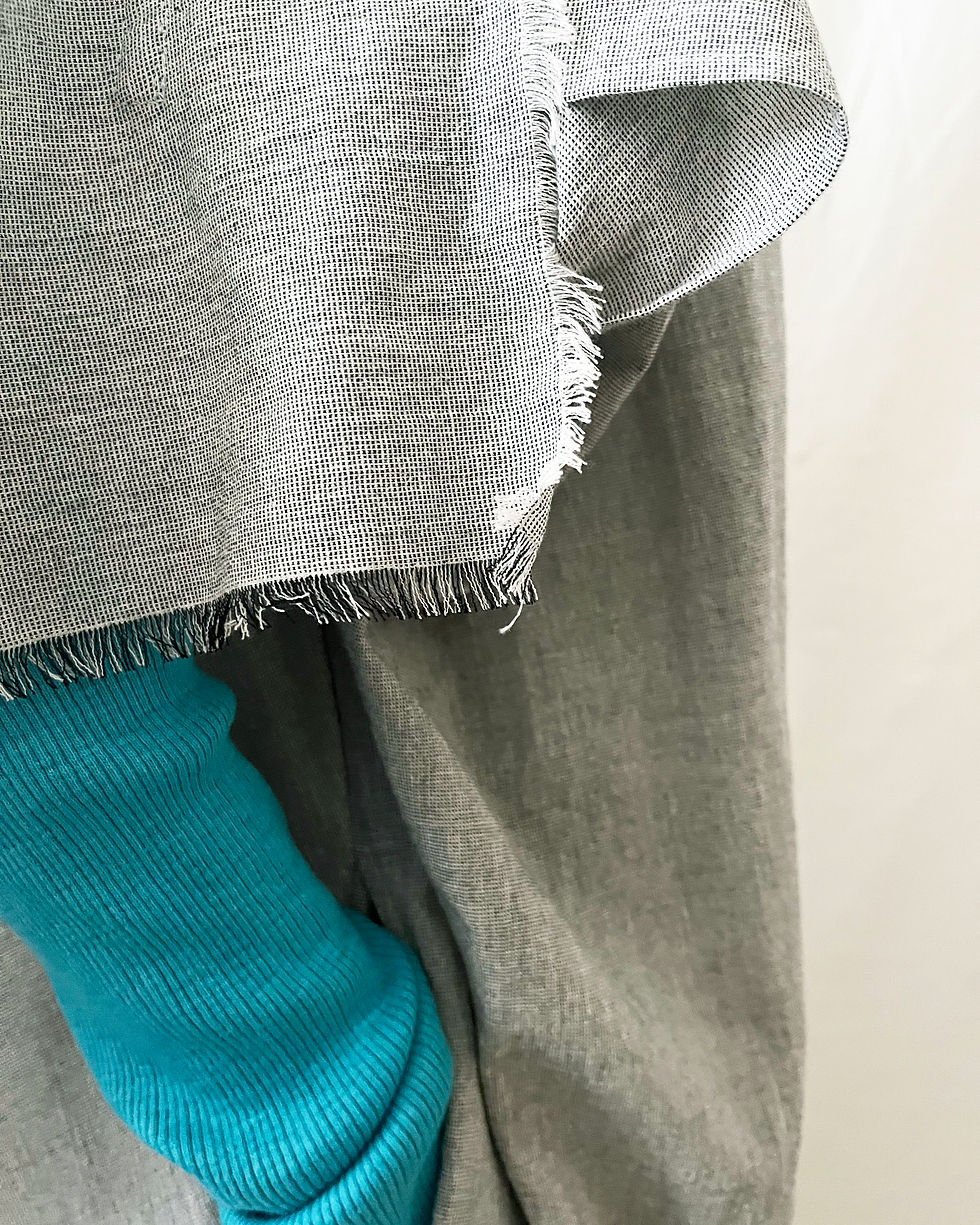 サムネイル： cotton washi one side shaped dress