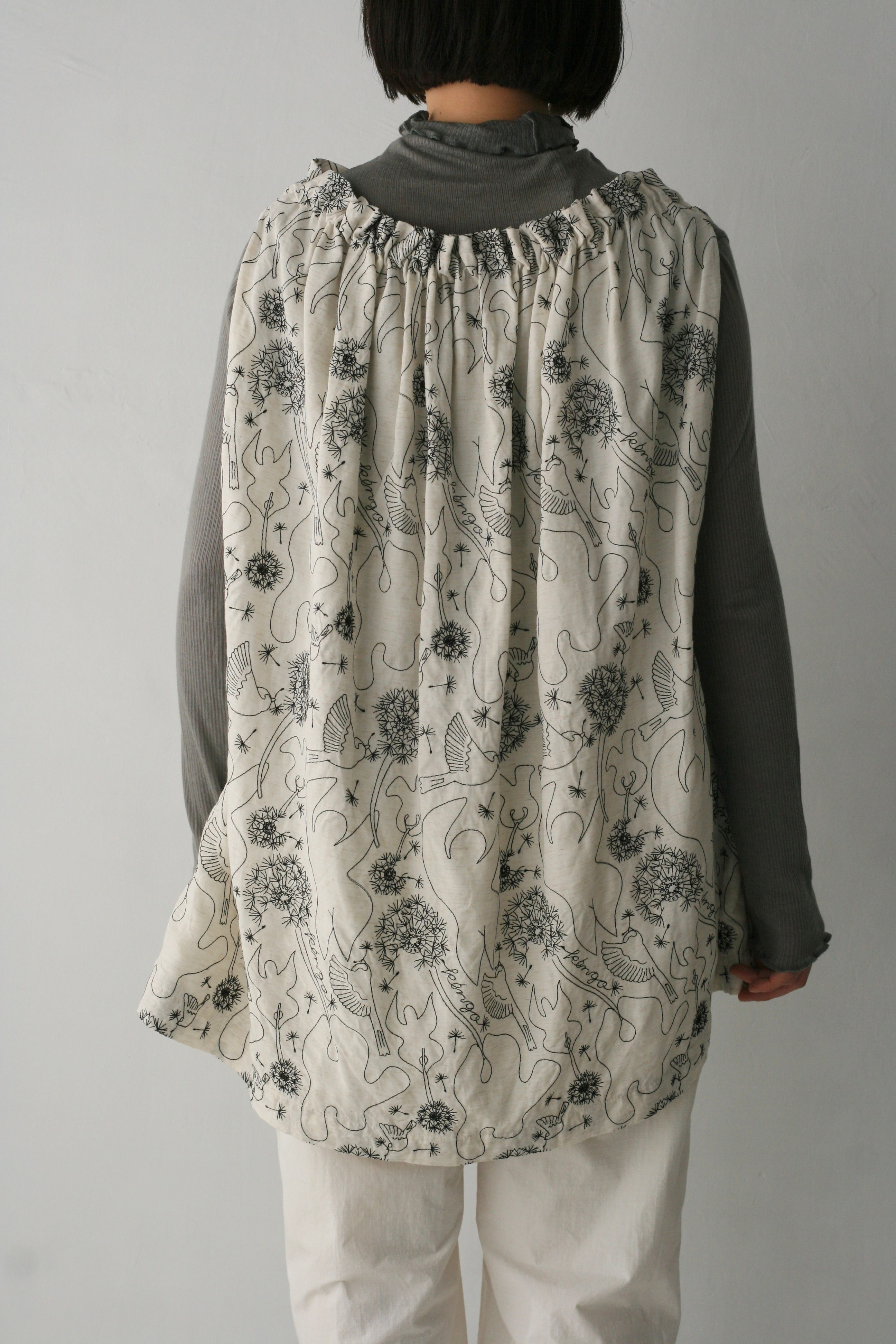 "susume tamhoho" embroidery mini dress