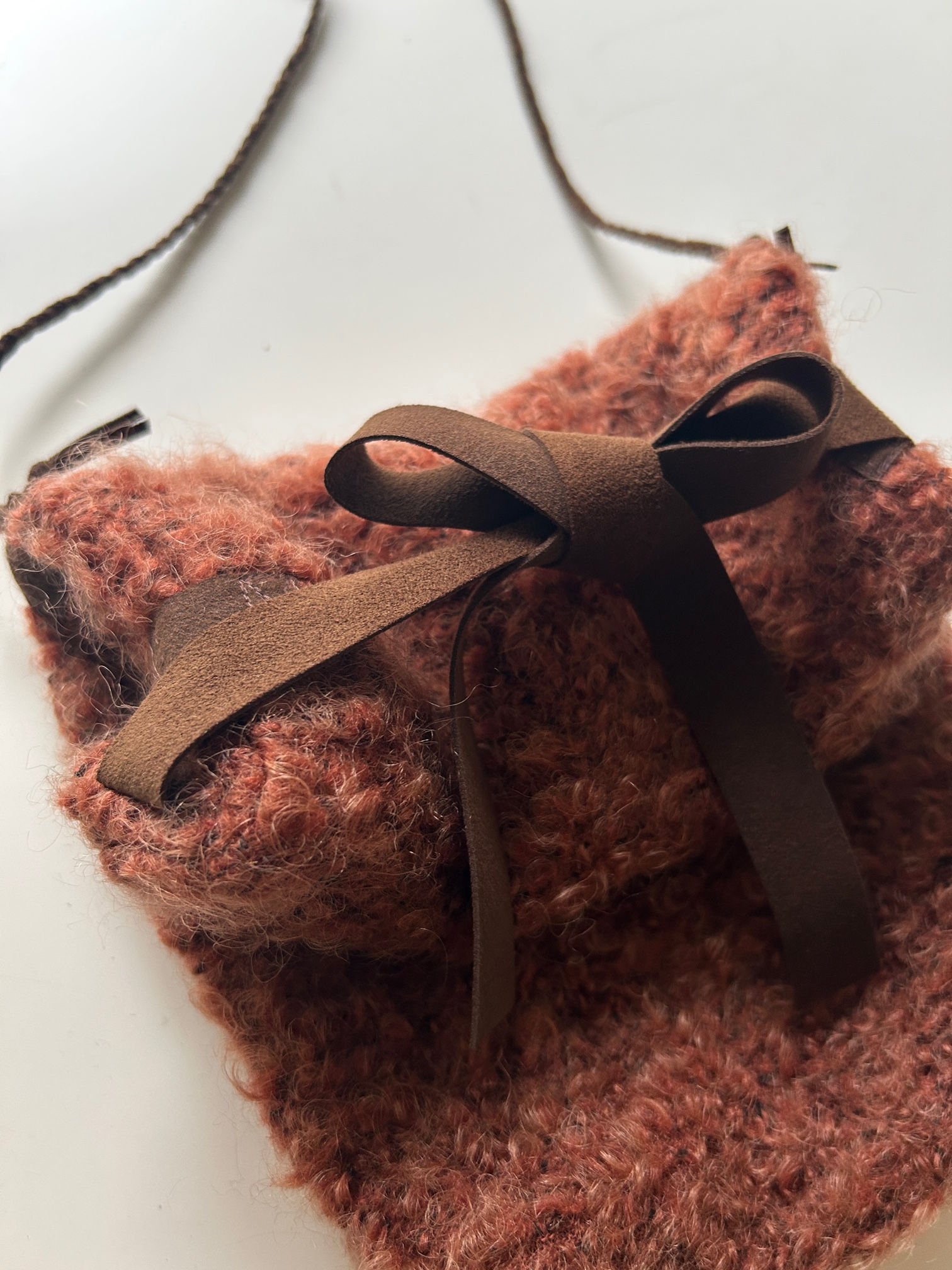 loop tweed jersey shoulder bag