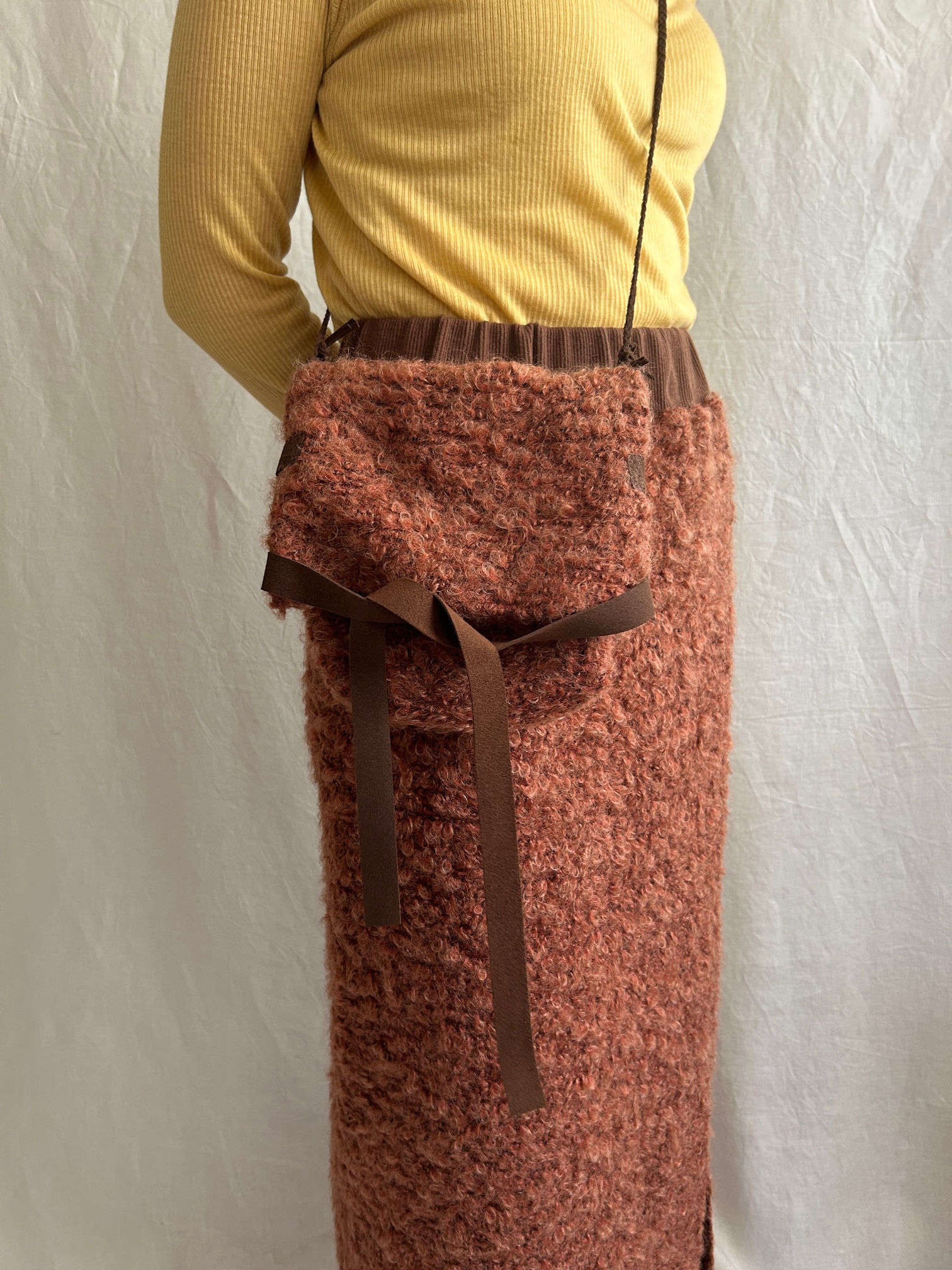 loop tweed jersey shoulder bag