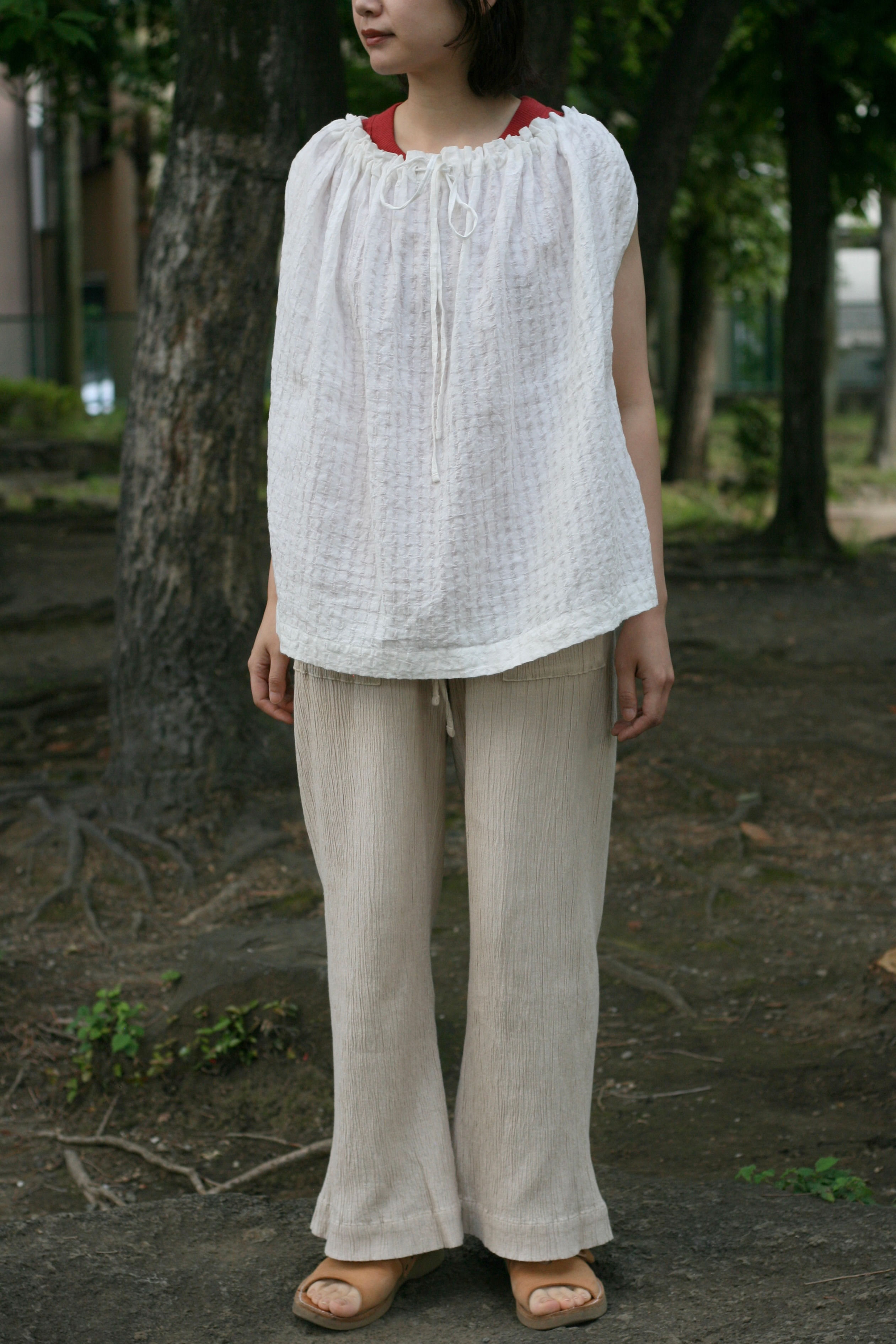 cotton banana yoryu loose pants