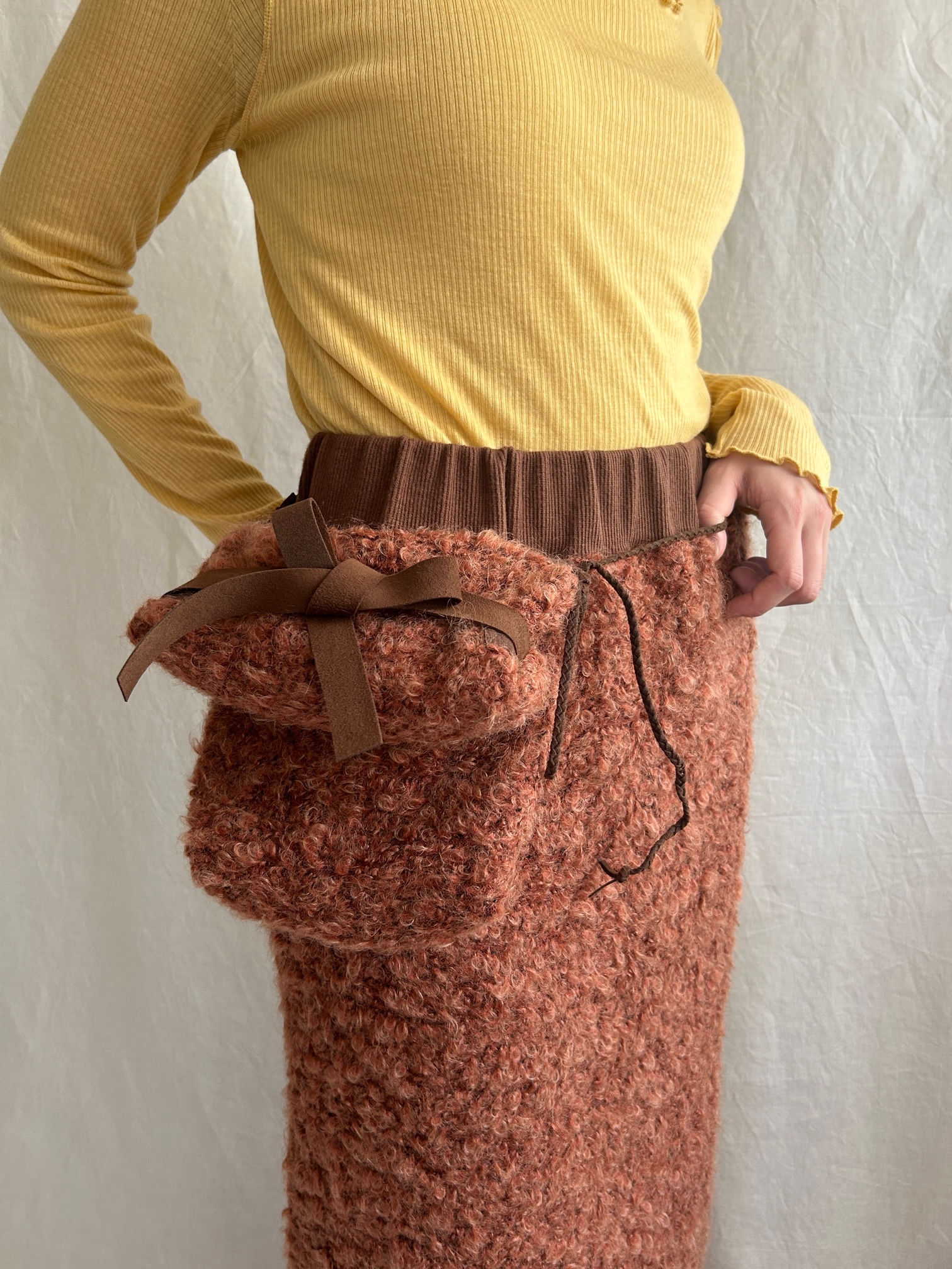loop tweed jersey shoulder bag