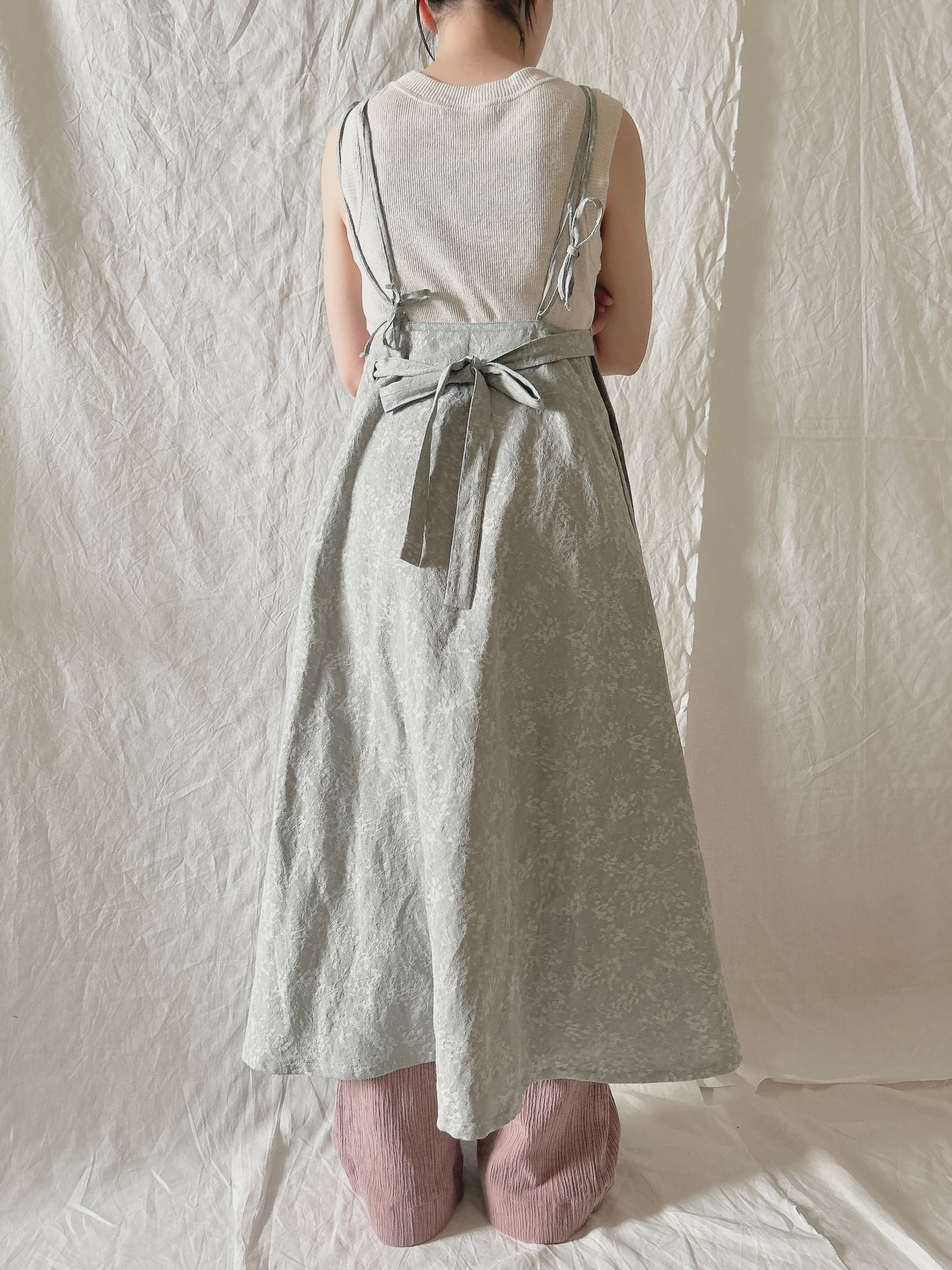 "refraction" jacquard wrap dress