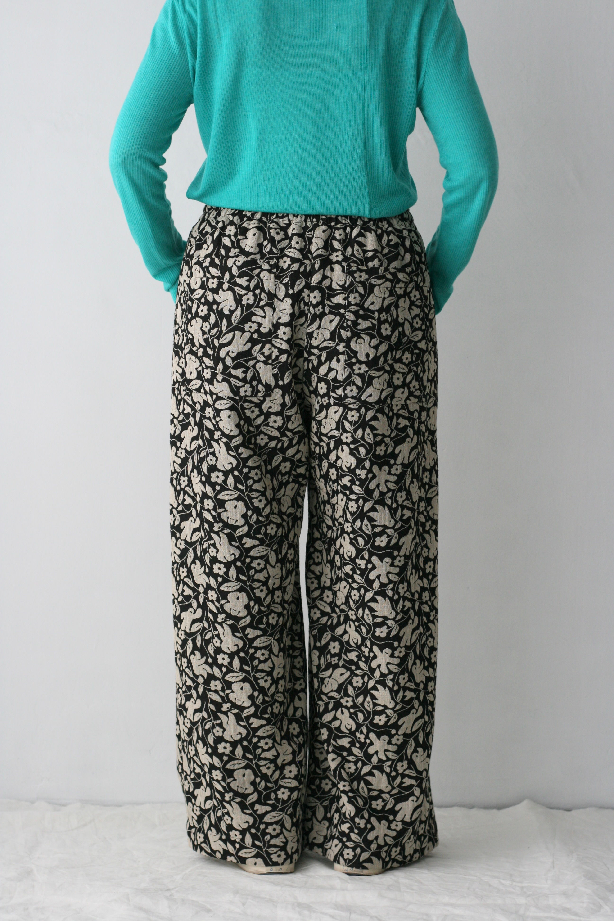 "anohito" jacquard loose pants