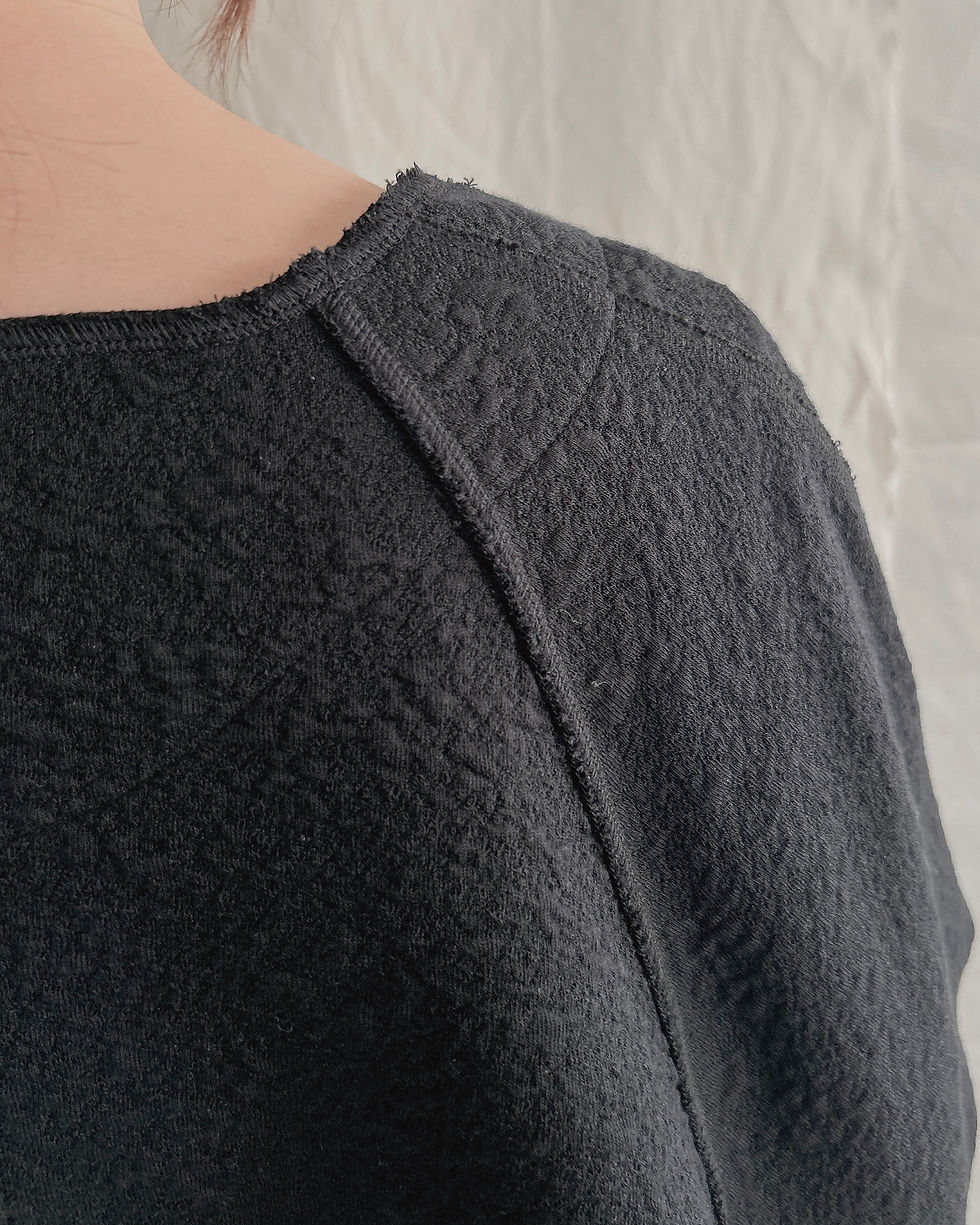 サムネイル： flower bumpy jacquard short pullover