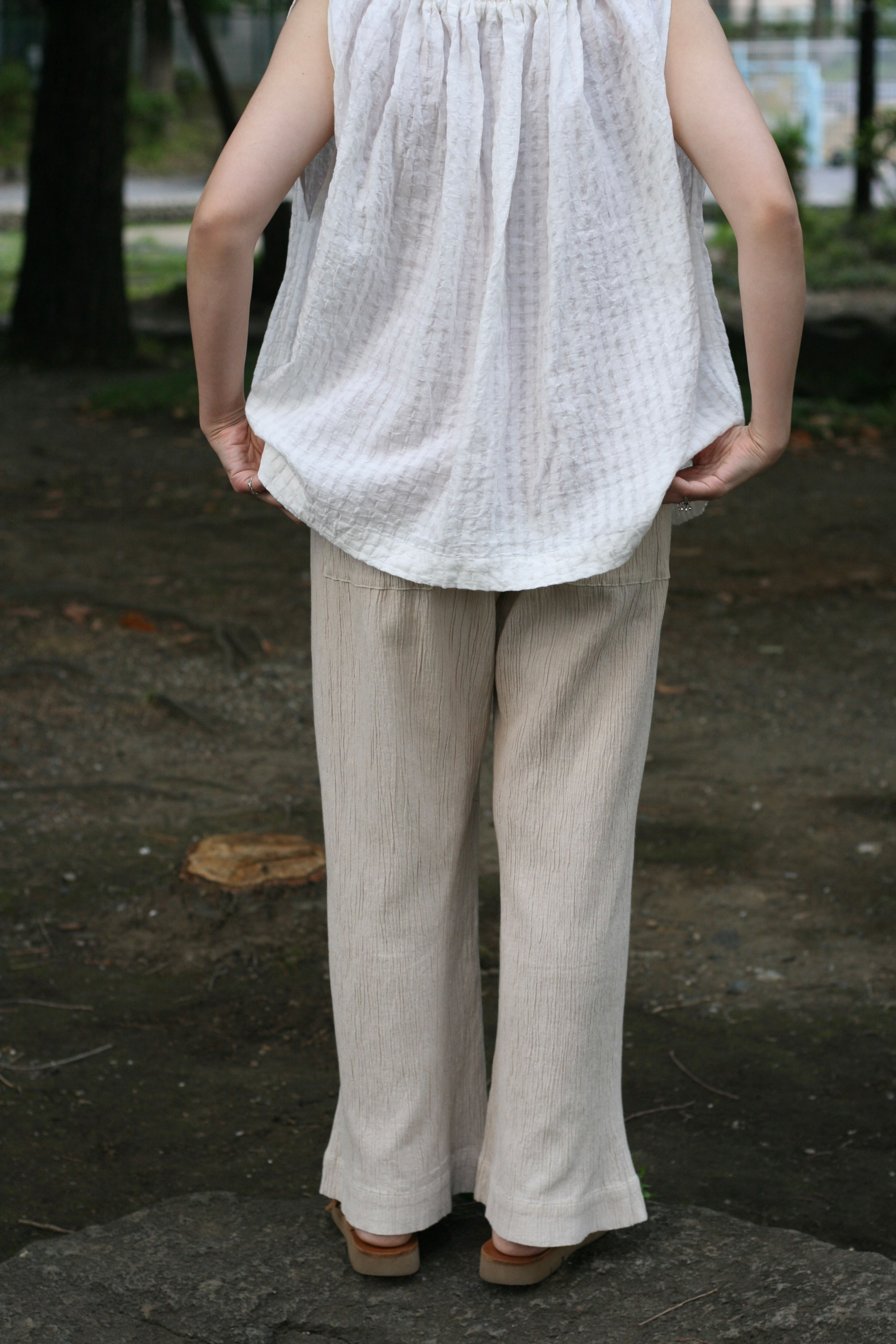 cotton banana yoryu loose pants