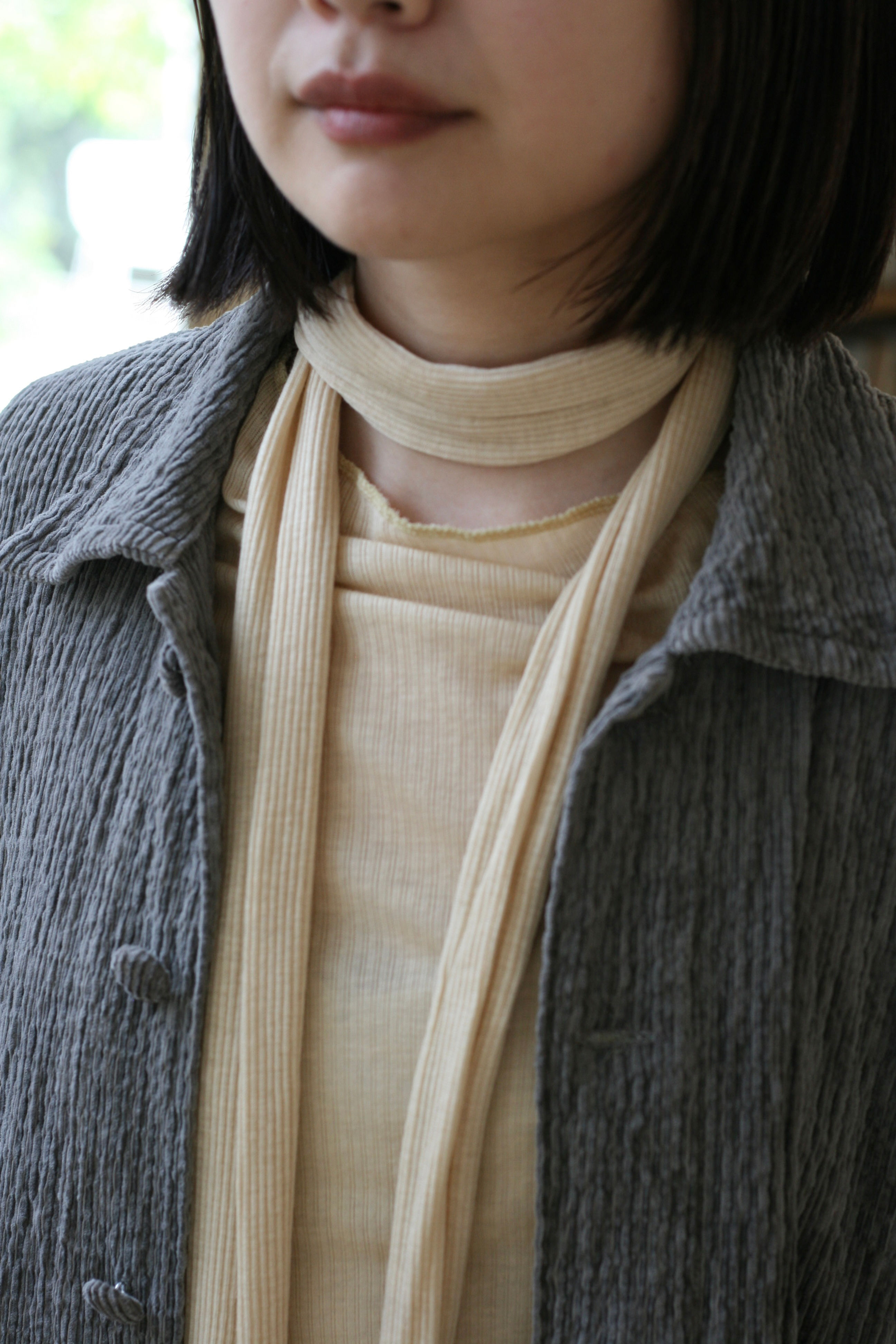 tencel wool line scarf